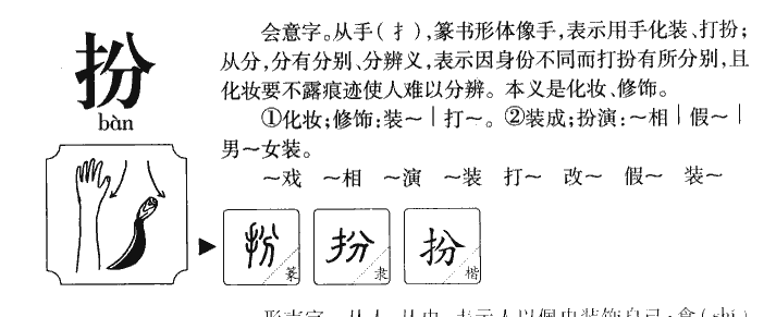 扮字作为名字的寓意,扮字取名的寓意和象征