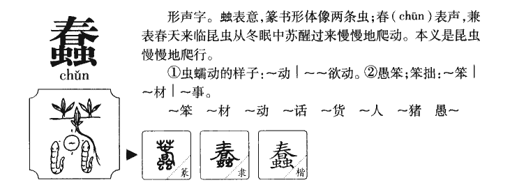 蠢字取名的寓意和象征,蠢字取名