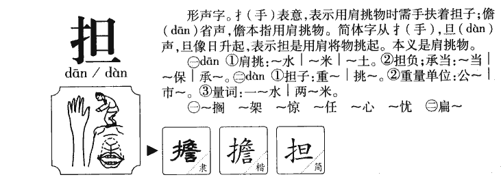 担字的意思及寓意,担字五行属什么