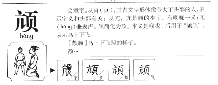 颃字作为名字的寓意,颃字在人名中的意思