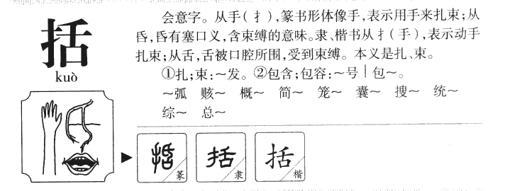 括字的寓意是什么,括字的意思及寓意