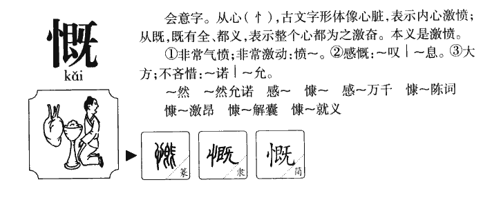 慨字五行属什么慨字取名有什么意义