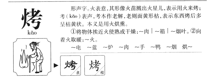 烤字在名字里的寓意,烤字五行属什么的