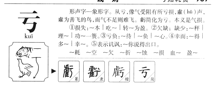 亏字取名的寓意和象征,亏字五行属什么及解释