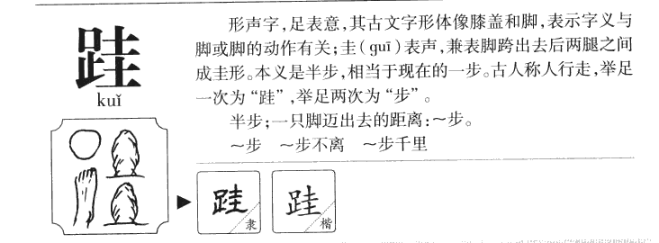 跬字五行属什么的,跬字取名的寓意