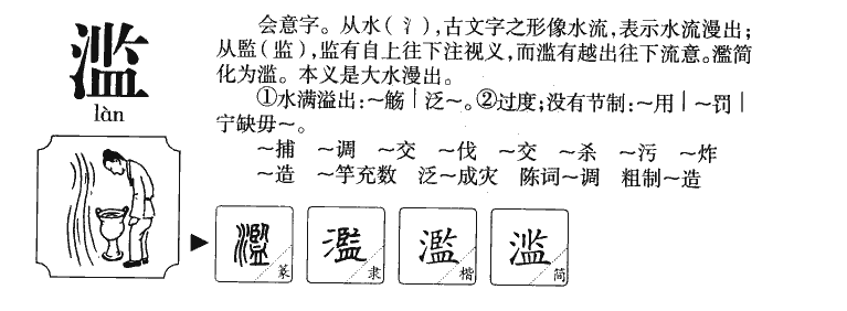 滥字取名的寓意是什么,滥字名字的寓意