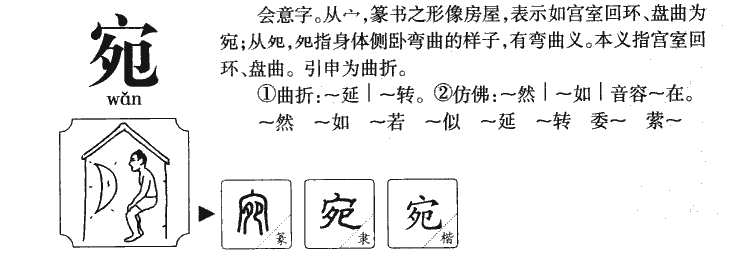 宛字组词图片