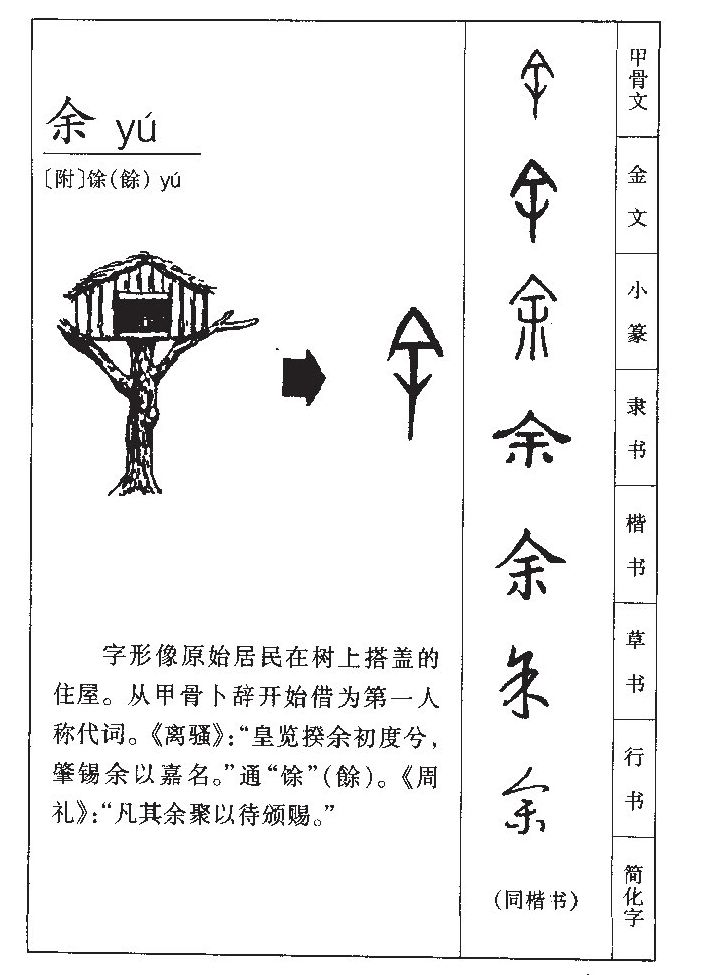 余的甲骨文怎么写图片